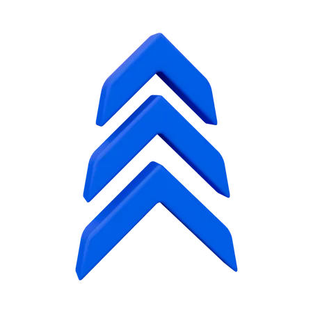 Triple Chevron  3D Icon