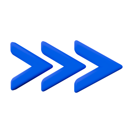 Triple Chevron  3D Icon