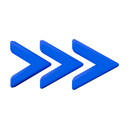 Triple Chevron  3D Icon