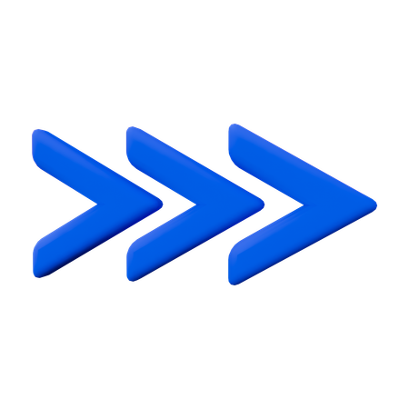 Triple Chevron  3D Icon