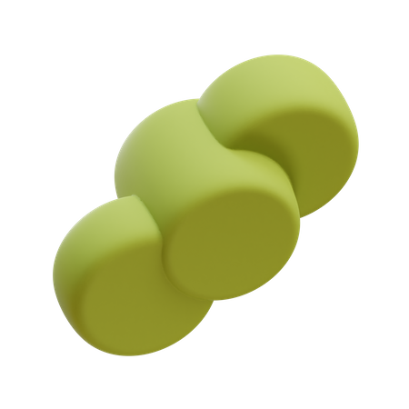 Triple Circle Cloud  3D Icon