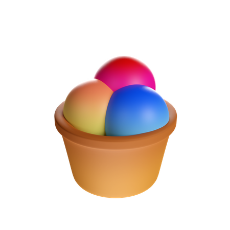 Triple coupe de glace  3D Icon