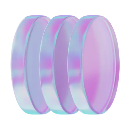 Triple elipse  3D Icon