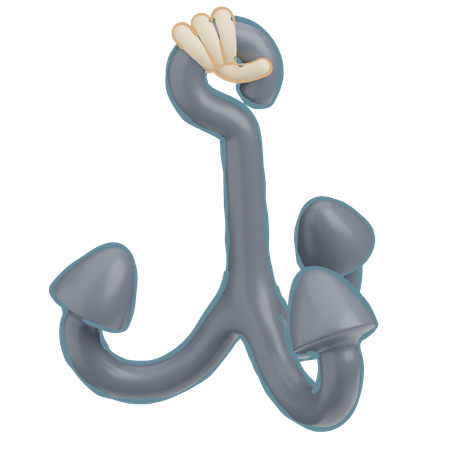 Triple Hook  3D Icon