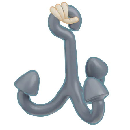 Triple Hook  3D Icon