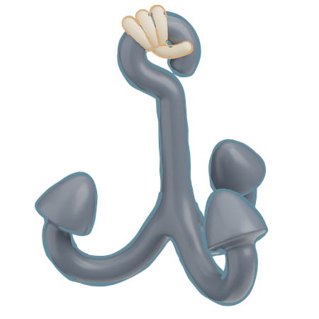 Triple Hook  3D Icon