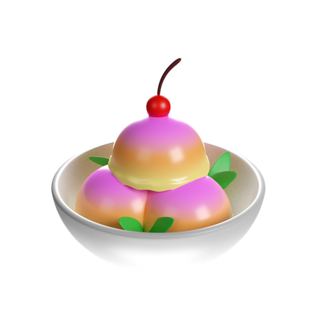 Triple Ice Cream Bowl  3D Icon
