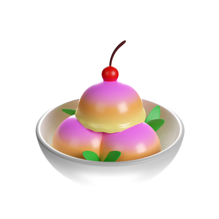 Triple Ice Cream Bowl  3D Icon