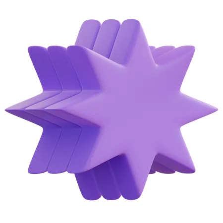 Triple Star  3D Icon