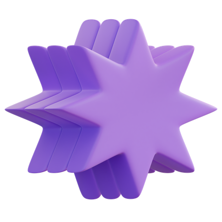 Triple Star  3D Icon