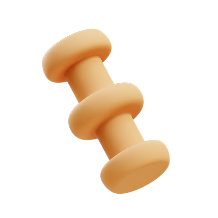 Triple weight dumbbell  3D Icon