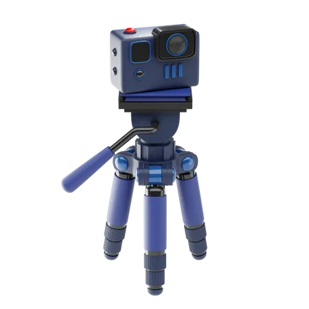 Action Cam With Tripod 3D Icon