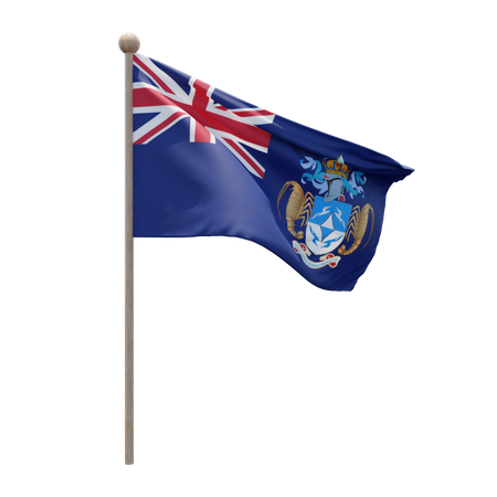 Tristan da Cunha Flagpole 3D Icon