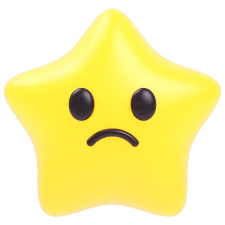 Étoile triste  3D Icon