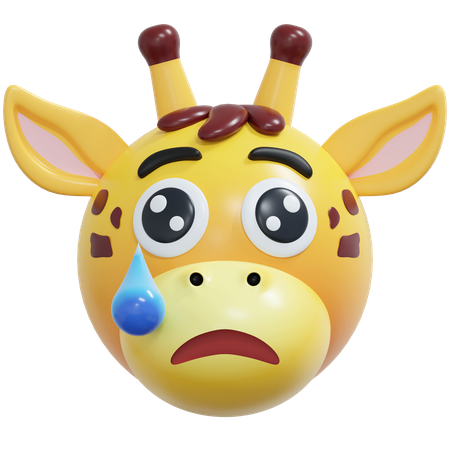 Girafe triste  3D Icon