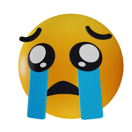 Emoji triste llorando  3D Icon