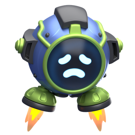 Robô triste  3D Icon