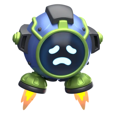 Robô triste  3D Icon