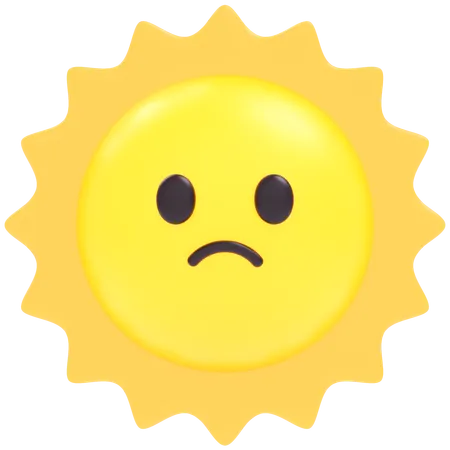 Triste soleil  3D Icon