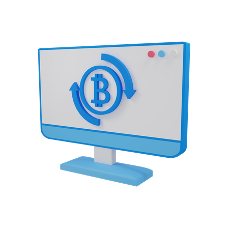 Trocar bitcoins  3D Illustration