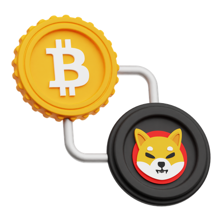 Troca de bitcoins  3D Icon