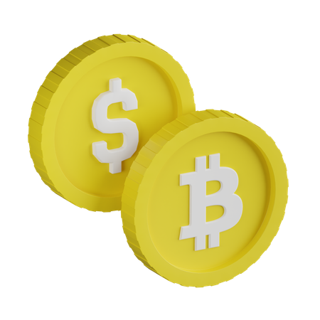 Troca de bitcoins  3D Icon