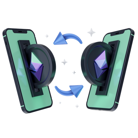 Troca de criptografia  3D Icon