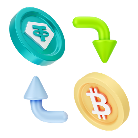 Troca de criptografia  3D Icon