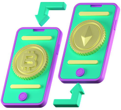 Troca de criptografia  3D Icon