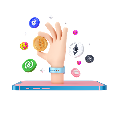 Troca de criptografia móvel  3D Icon