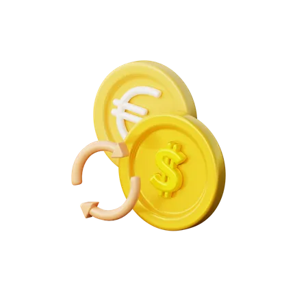 Troca de dinheiro  3D Illustration