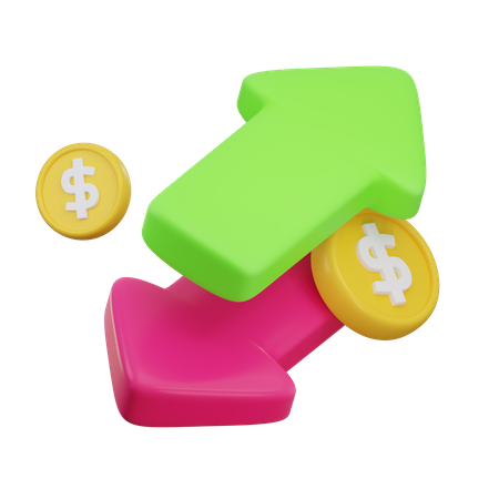Troca de dinheiro  3D Icon