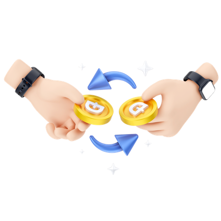 Troca de dogecoin  3D Icon