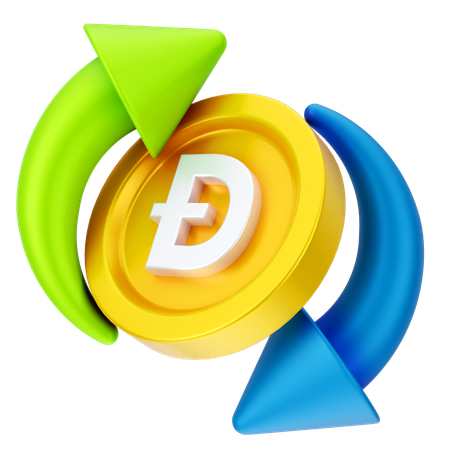 Troca de dogecoin  3D Icon