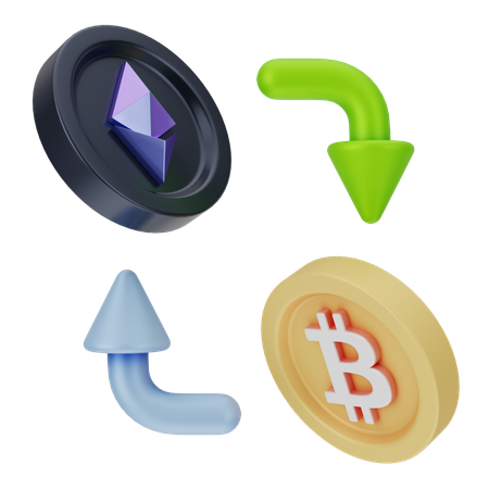 Troca de ethereum  3D Icon
