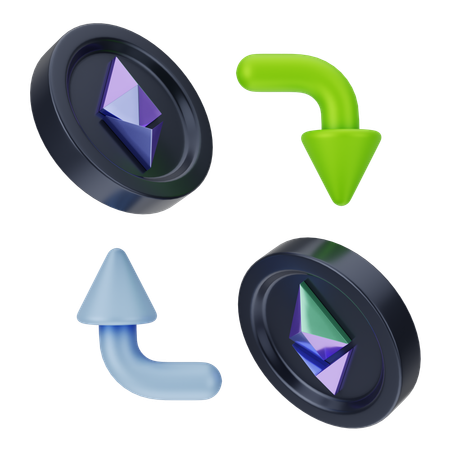 Troca de ethereum  3D Icon