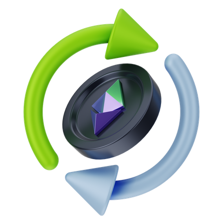 Troca de ethereum  3D Icon