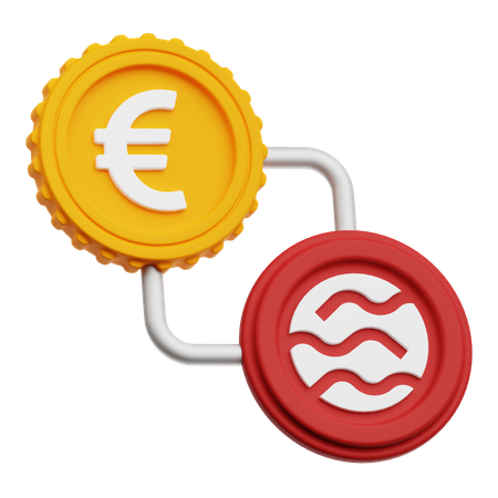 Troca de euros  3D Icon