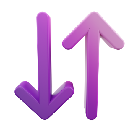Trocar seta para cima e para baixo  3D Icon
