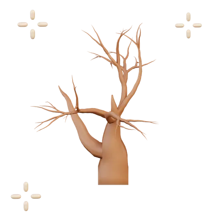 Trockener Baum  3D Illustration