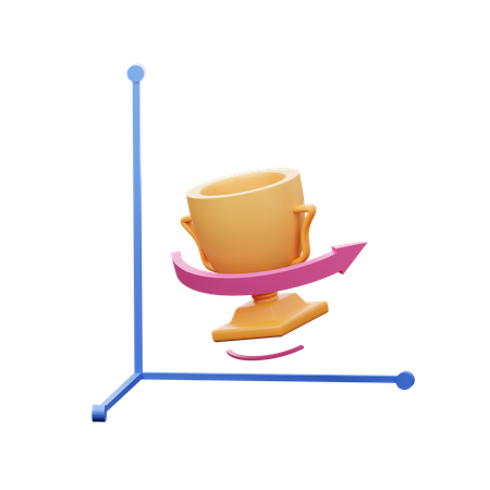 Trofeo de rotación 3d  3D Illustration