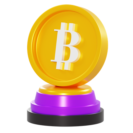 Trofeo bitcoin  3D Illustration