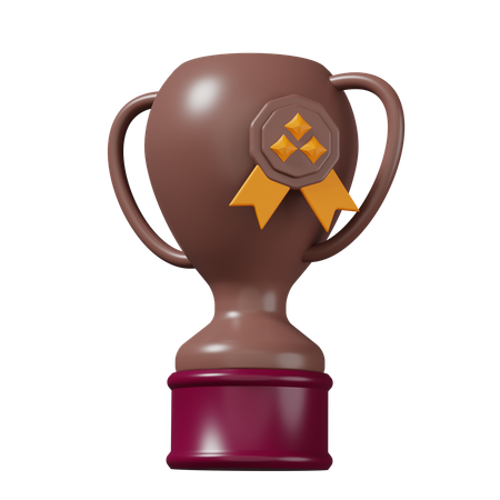 Trofeo de bronce  3D Icon