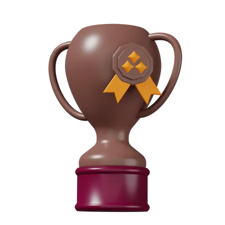 Trofeo de bronce  3D Icon