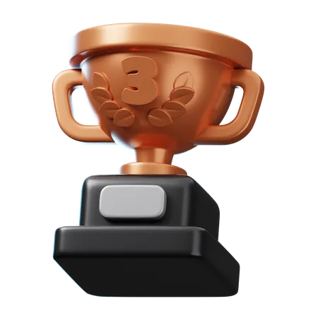 Trofeo de bronce  3D Icon