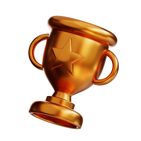 Trofeo de bronce  3D Icon
