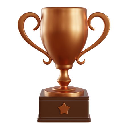 Trofeo de bronce  3D Icon