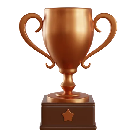 Trofeo de bronce  3D Icon