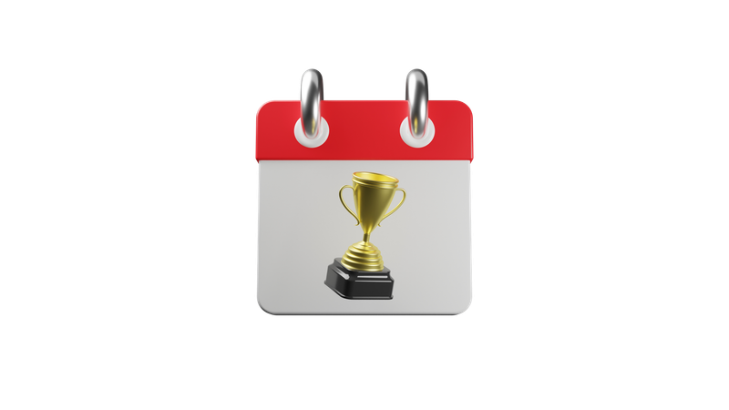 Trofeo del calendario  3D Icon