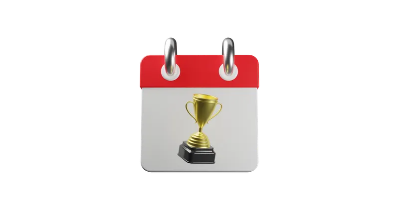 Trofeo del calendario  3D Icon